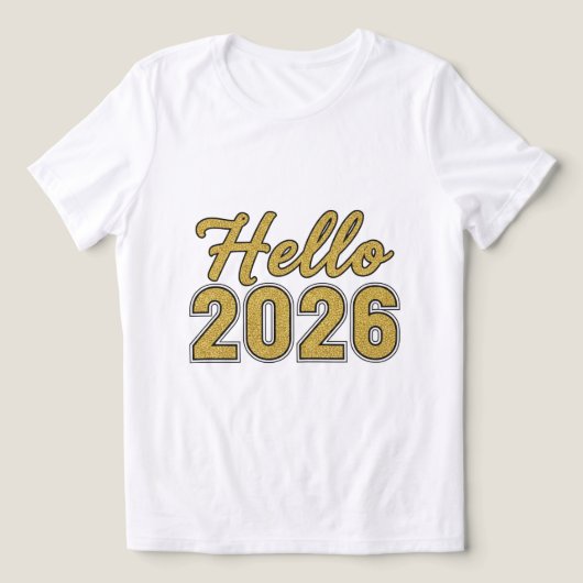 Hello 2026 Couple Matching T-Shirts (Design Vorderseite)