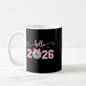 Hello 2026 Cute Nk Bow 2026 New Year's Eve Party  Kaffeetasse (Links)
