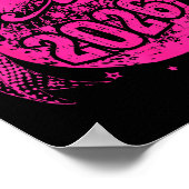 Hello 2026 Disco Ball Coquette Bow Happy New Year Poster (Ecke)