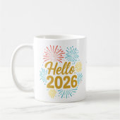 Hello 2026 Fireworks Kaffeetasse (Links)