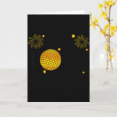 Hello 2026 Happy New Year 2026 Coquette Bow Disco Karte (Gelbe Blume)