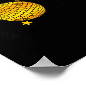 Hello 2026 Happy New Year 2026 Coquette Bow Disco Poster (Ecke)