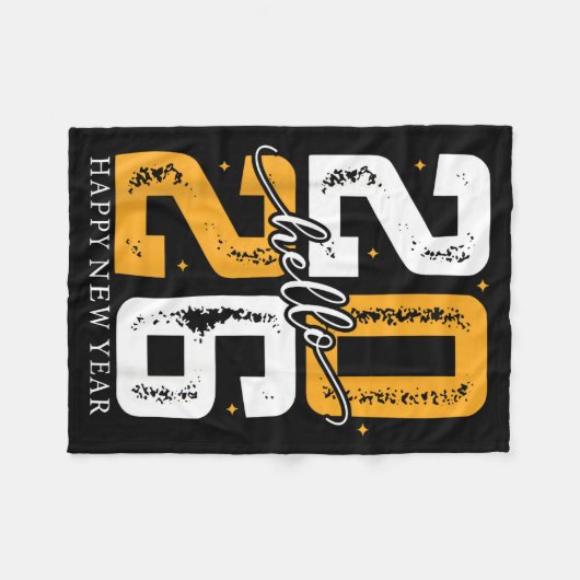 Hello 2026 Happy New Year 2026 New Year's Eve Part Fleecedecke (Vorderseite (Horizontal))