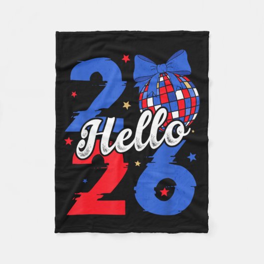 Hello 2026 Happy New Year 2026 New Year's Eve Part Fleecedecke (Vorderseite)