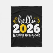 Hello 2026 Happy New Year 2026 New Year's Eve Part Fleecedecke (Vorderseite)