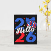 Hello 2026 Happy New Year 2026 New Year's Eve Part Karte (Gelbe Blume)