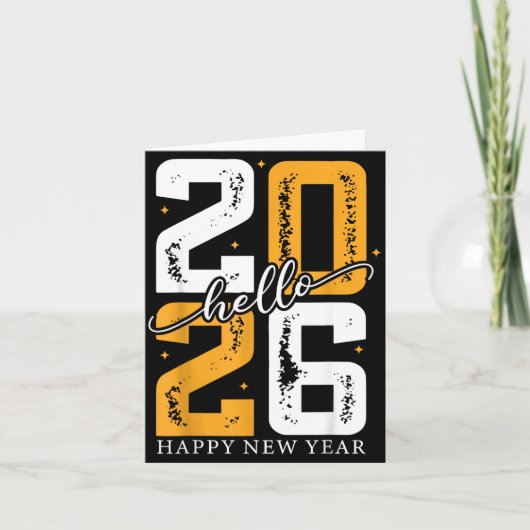Hello 2026 Happy New Year 2026 New Year's Eve Part Karte (Vorderseite)