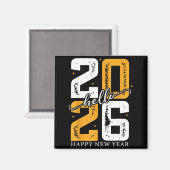 Hello 2026 Happy New Year 2026 New Year's Eve Part Magnet (Vorderseite/Rückseite)