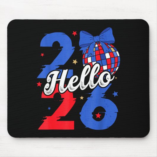 Hello 2026 Happy New Year 2026 New Year's Eve Part Mousepad (Vorne)