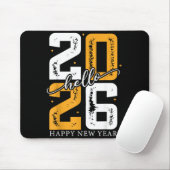 Hello 2026 Happy New Year 2026 New Year's Eve Part Mousepad (Mit Mouse)
