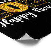 Hello 2026 Happy New Year Countdown Party Family M Poster (Ecke)