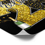 Hello 2026 Happy New Year Disco Ball Nye Countdown Poster (Ecke)