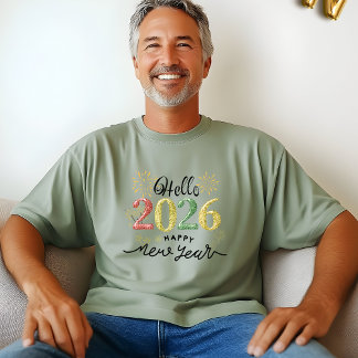 Hello 2026 Happy New Year – Festive Celebration T-Shirt