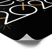 Hello 2026 Happy New Year Fireworks Celebration Poster (Ecke)