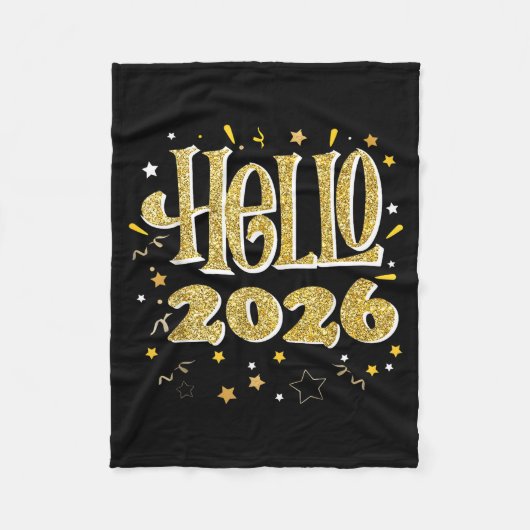 Hello 2026 Happy New Year Pajama Funny Family Matc Fleecedecke (Vorderseite)