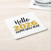 Hello 2026 Happy New Year Rechteckiger Pappuntersetzer (angewinkelt)