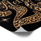 Hello 2026 Leopard Coquette Disco Ball Happy New Y Poster (Ecke)