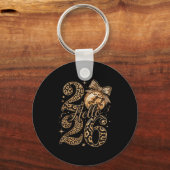 Hello 2026 Leopard Coquette Disco Ball Happy New Y Schlüsselanhänger (Vorderseite)