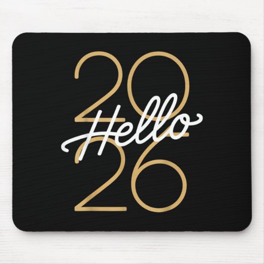 Hello 2026 New Year Celebration Eve Party Men Wome Mousepad (Vorne)
