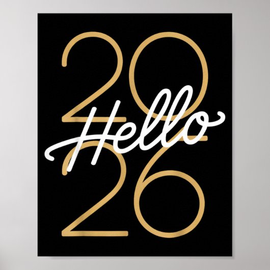 Hello 2026 New Year Celebration Eve Party Men Wome Poster (Vorne)