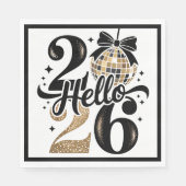 Hello 2026 New Year Serviette (Vorderseite)