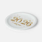 Hello 2026 Paper Plates Pappteller (Schrägansicht)