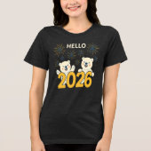 Hello 2026 Polar Bears Women’s New Year T-Shirt Tri-Blend Shirt (Vorderseite)