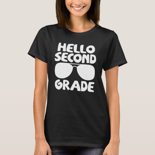 Hello 2nd Grade First Day Of School Back To School T-Shirt (Vorderseite)