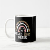 Hello 2nd Grade Leopard Rainbow Byck To School Tea Kaffeetasse (Links)