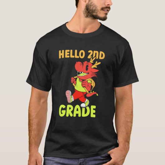 Hello 2Nd Grade School Second Teacher Grader T-Shirt (Vorderseite)