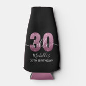 Hello 30! Fun 30th birthday Pink glitter Flaschenkühler (Vorderseite)