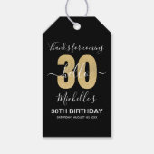 Hello 30! Funny 30th birthday with Golden glitter Geschenkanhänger (Vorderseite)