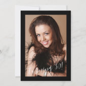 Hello 30 years modern birthday with photo einladung (Rückseite)