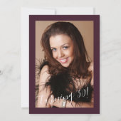 Hello 30 years modern birthday with photo einladung (Rückseite)