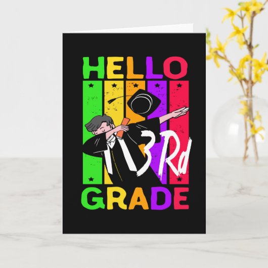 Hello 3rd Grade|Back to School Hello 3rd Grade Karte (Gelbe Blume)