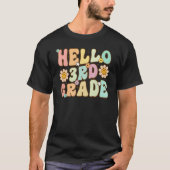 Hello 3rd Grade Rainbow Teachers Kids Back to Scho T-Shirt (Vorderseite)