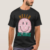 Hello 3rd Grade Rainbow Teachers Kids Back to Scho T-Shirt (Vorderseite)