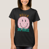 Hello 3rd Grade Rainbow Teachers Kids Back to Scho T-Shirt (Vorderseite)