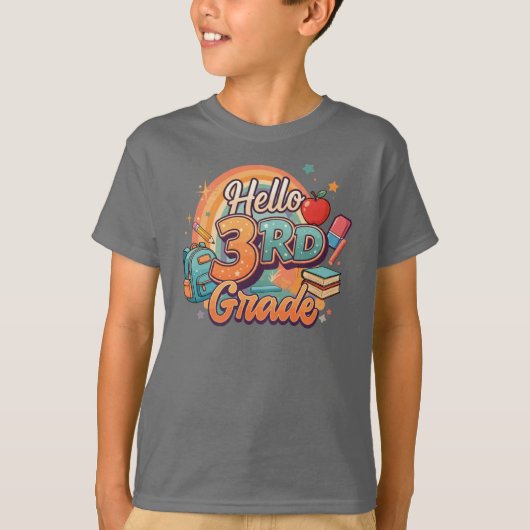 Hello 3rd Grade T-Shirt (Vorderseite)