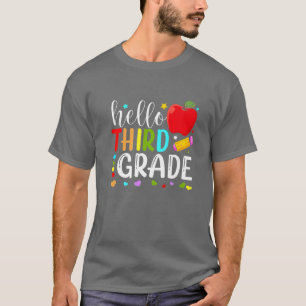 Hello 3Rd Grade Teacher Student Back To School 202 T-Shirt
