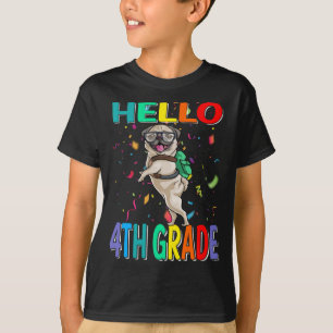 Hello 4th Grade Mops Dog T - Shirt