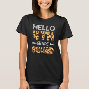 Hello 4th Squad Leopard T-Shirt Liebe 4. Grad