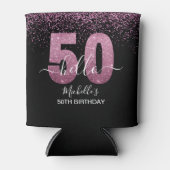 Hello 50! -Birthday 50th Women's with Pink glitter Dosenkühler (Vorderseite)