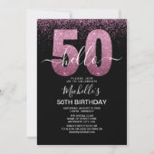 Hello 50 - Modern 50th birthday Women's Einladung (Vorderseite)