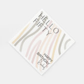 Hello 50 Simple 50 th Birthday Paper Napkin Serviette (Ecke)