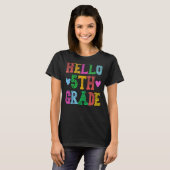 Hello 5th Grade Leopard Squad Back To School Teach T-Shirt (Vorne ganz)