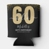 Hello 60! - Elegant 60th Birthday Woman Dosenkühler (Rückseite)