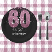 Hello 60! - Elegant 60th Birthday Woman Pappteller