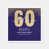 Hello 60! - Elegant 60th Birthday Woman Serviette (Vorderseite)