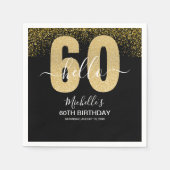 Hello 60! - Elegant 60th Birthday Woman Serviette (Vorderseite)